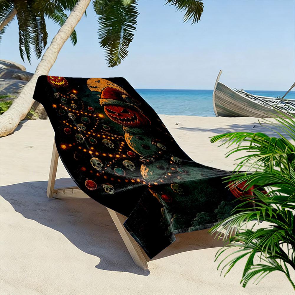 Haunting festive fusion Print beach towel, quick drying, suitable for travel, outdoor sports, jogging, the beach and swimming, gift