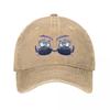Vintage Jujutsu Gojo Eyes Kaisen Baseball Cap Unisex Style Distressed Denim Washed Snapback Hat Comic Anime Outdoor Hats Cap