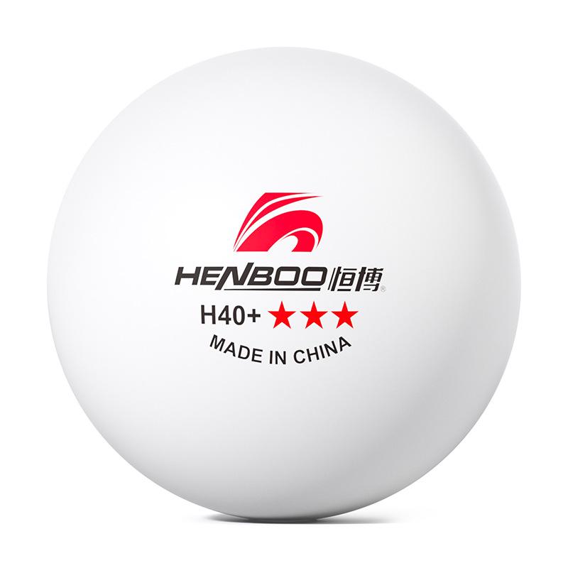Hengbo Professional Three-Star ABS Table Tennis Balls H40+ - Durable, New Material for Training and Competition.