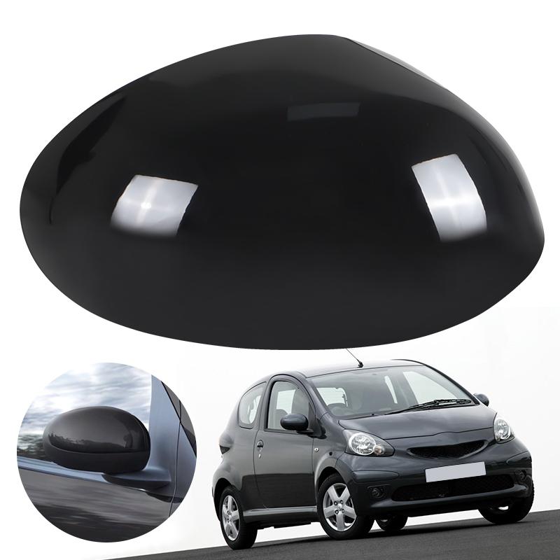 

Side Mirror Cover Caps For Toyota Aygo 107CC Citroen C1 2006 2007 2008 2009 2010 2011-2014 Glossy Black Rear View Mirror Cap 1pc Right