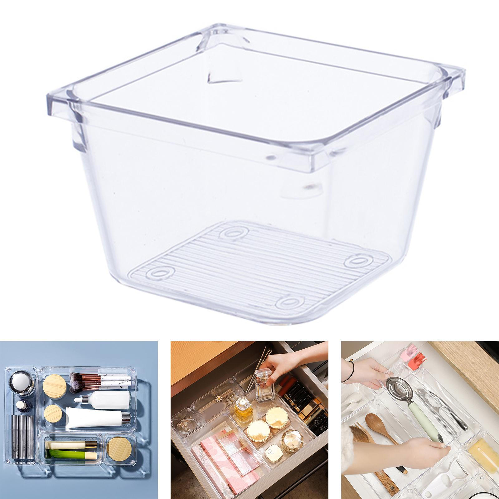 Clear Drawer Organizer Storage Container Portable Table Compartment Divider Tray S 548₽