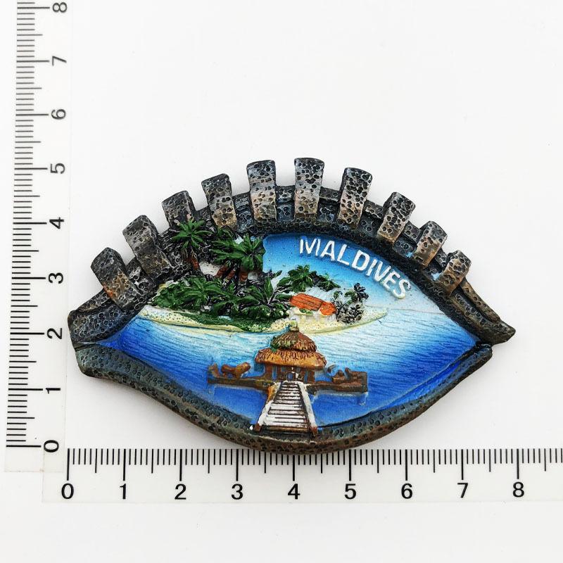 Malediven Reise Souvenirs Kühlschrankmagnete Kreative Heimdekoration Harz Kühlschrankmagnetische Aufkleber Nachrichtenbrett Aufkleber