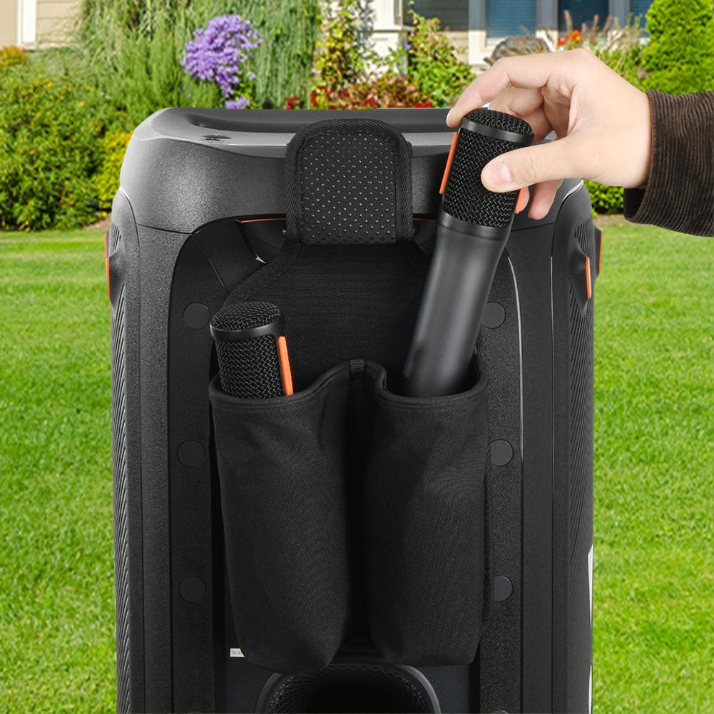 Mic Hanger Storage Holder Microphone Carrying Case Microphone Organizer for JBL PartyBox 110/120 Wireless Microphone