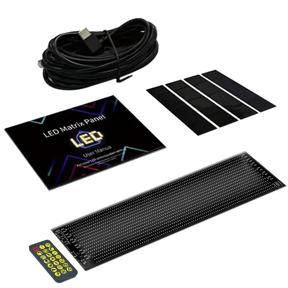 APP Control LED Display Screen Super Bright RGB Pattern Scrolling Text Animation Display IP65 Waterproof for Restaurant Car Shop