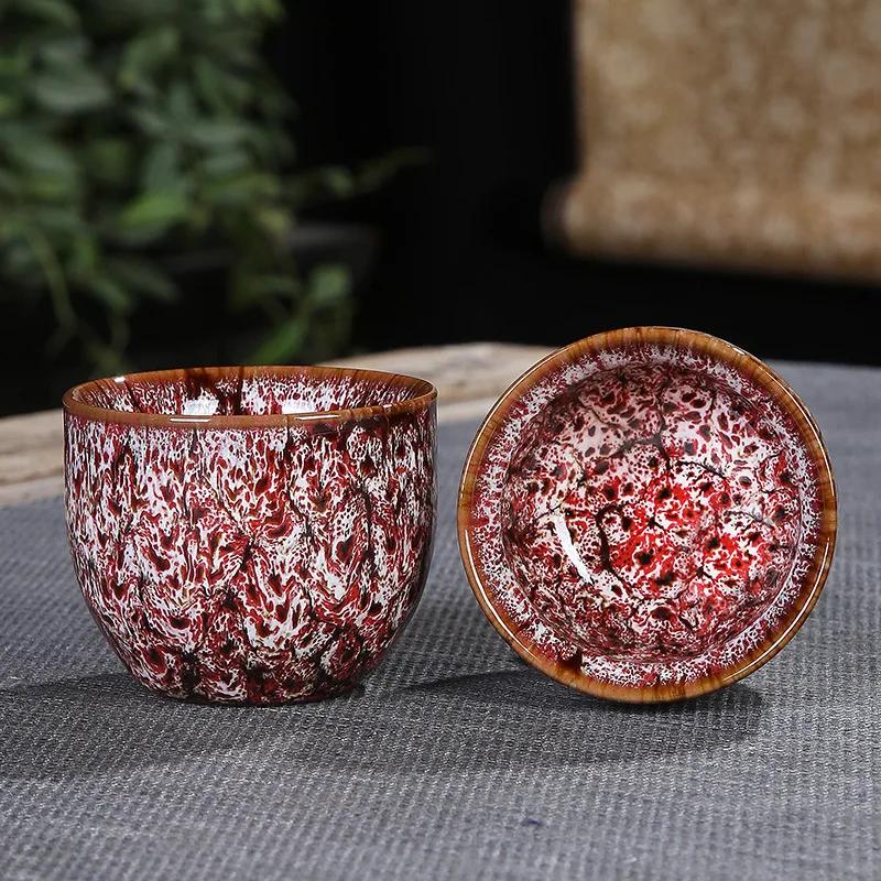 

Чайная чашка в китайском стиле для смены печи, керамическая чайная чашка, чайная чашка, одинарная чашка, чайный сервиз в стиле кунг-фу, чайная чашка