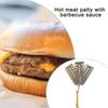Creative 3 Blade Burger Flipping Spatula With Wooden Handle Steel Construction For Grilling And Kitchen Use