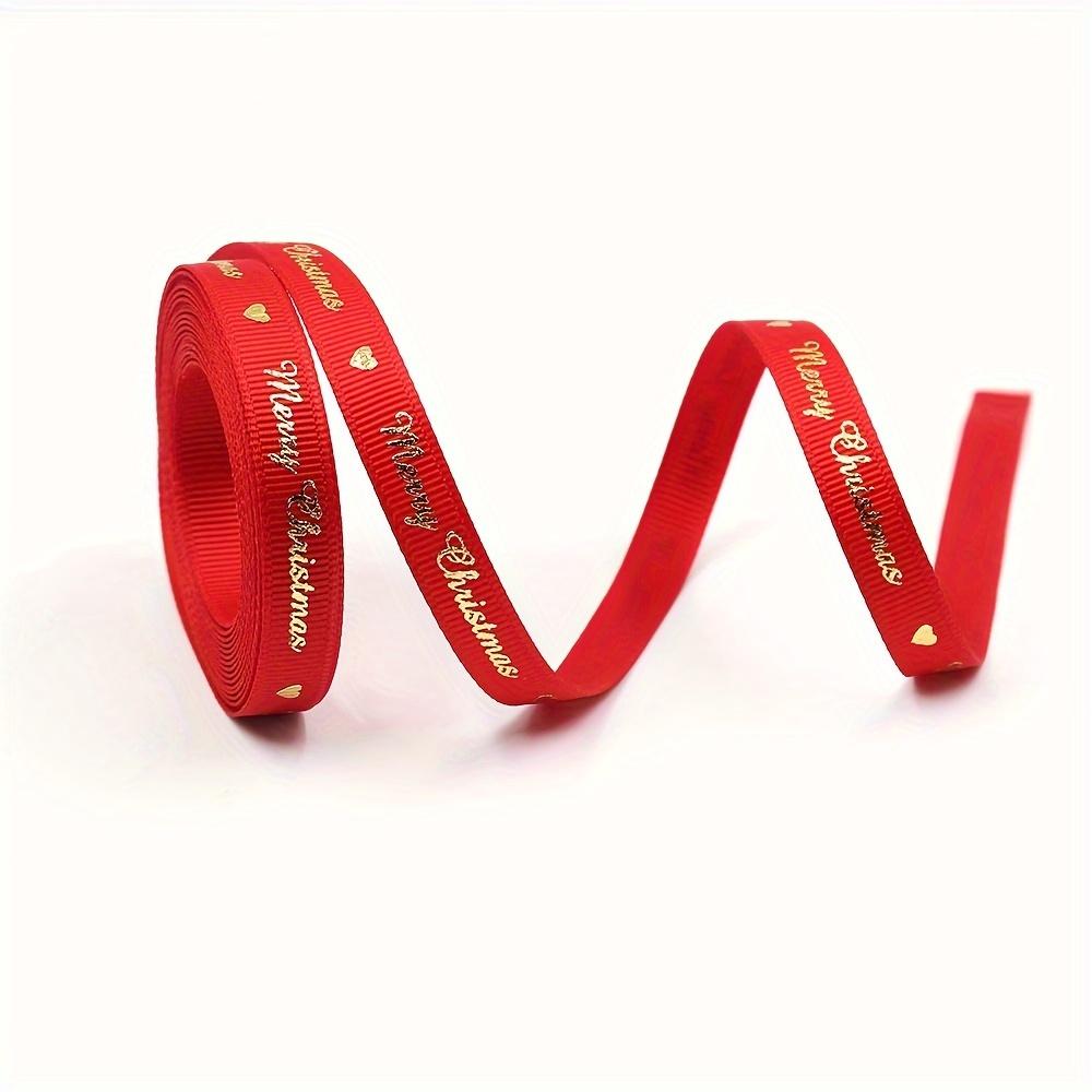 En uppsättning jul-Grolandband för presentinslagning och hantverk -100% polyester klassiska julband