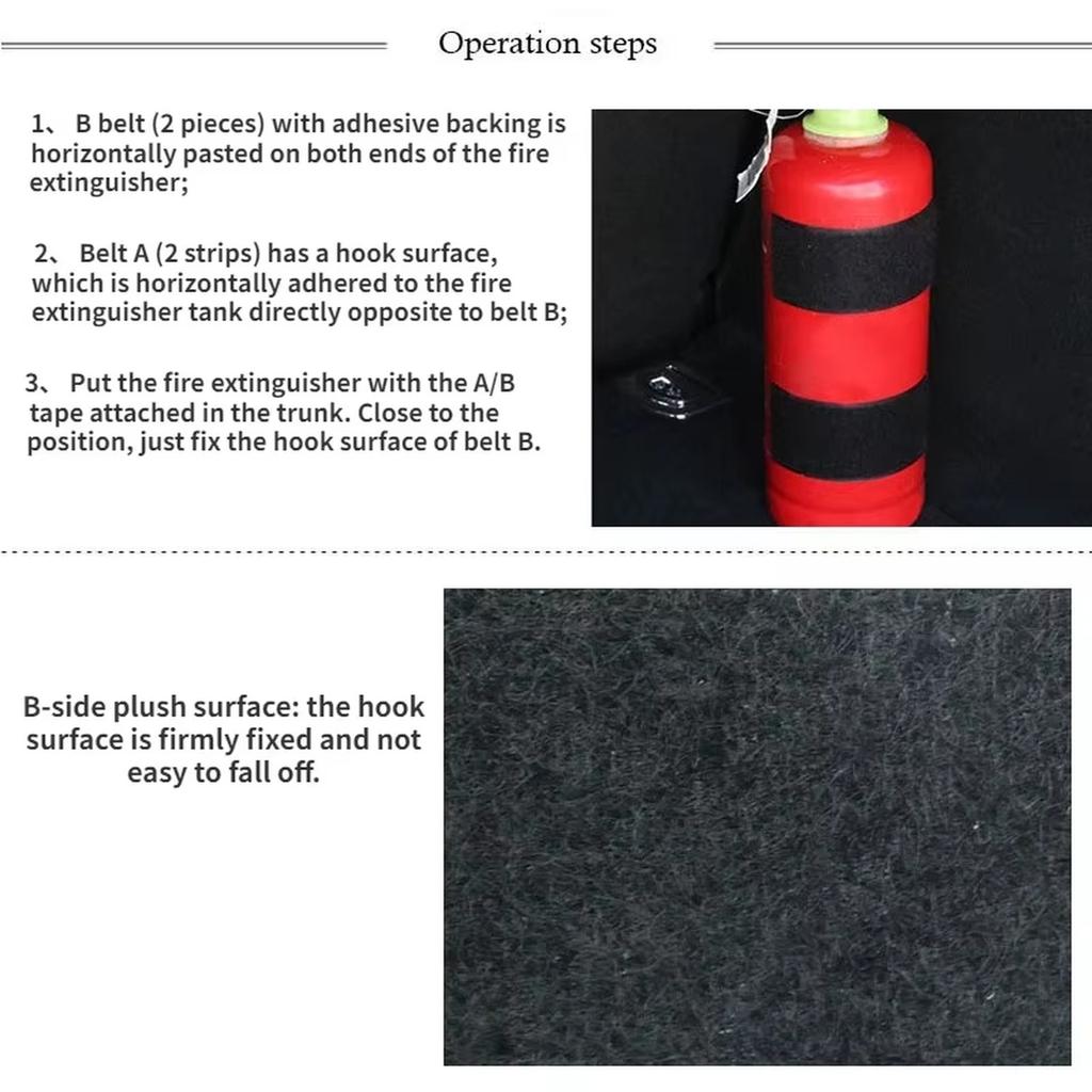 Cinto Fixo para Armazenamento de Porta-Malas de Carro Tira de Nylon Organizador Loop Acessórios de Veículo Preto Tira Organizadora de Porta-Malas Organizador de Interior de Carro