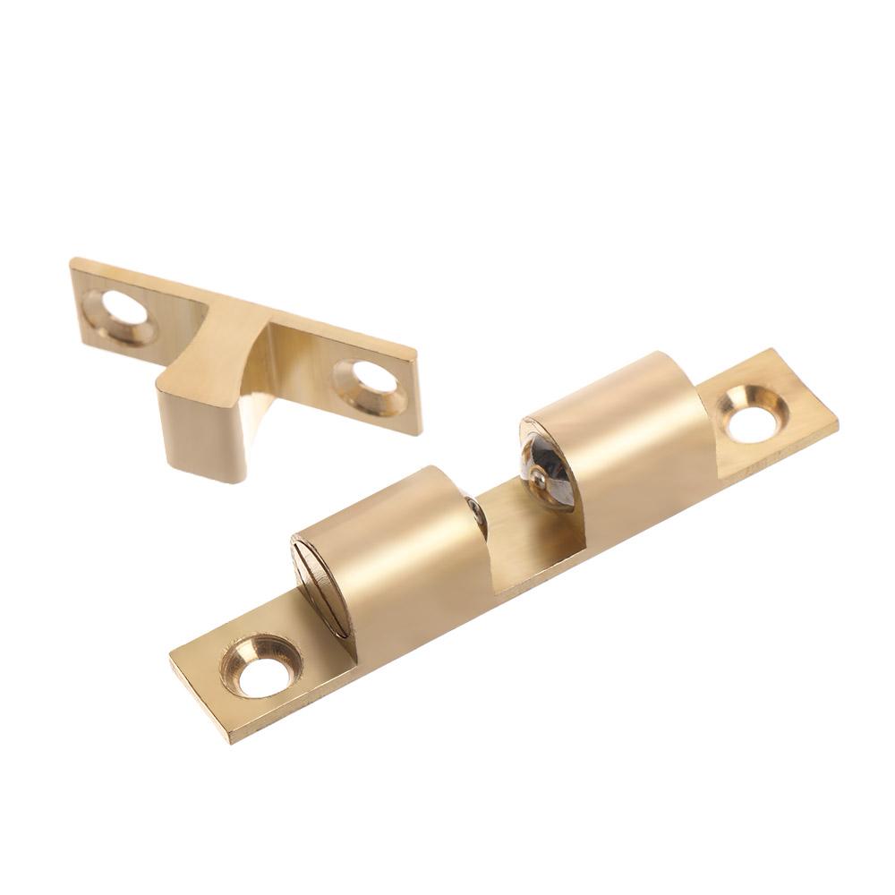 1Set Door Lock Door Touch Latch Cabinets Interlock Switch Chassis Cabinet Locker Brass Door Buckle With Screws Furniture Fitting