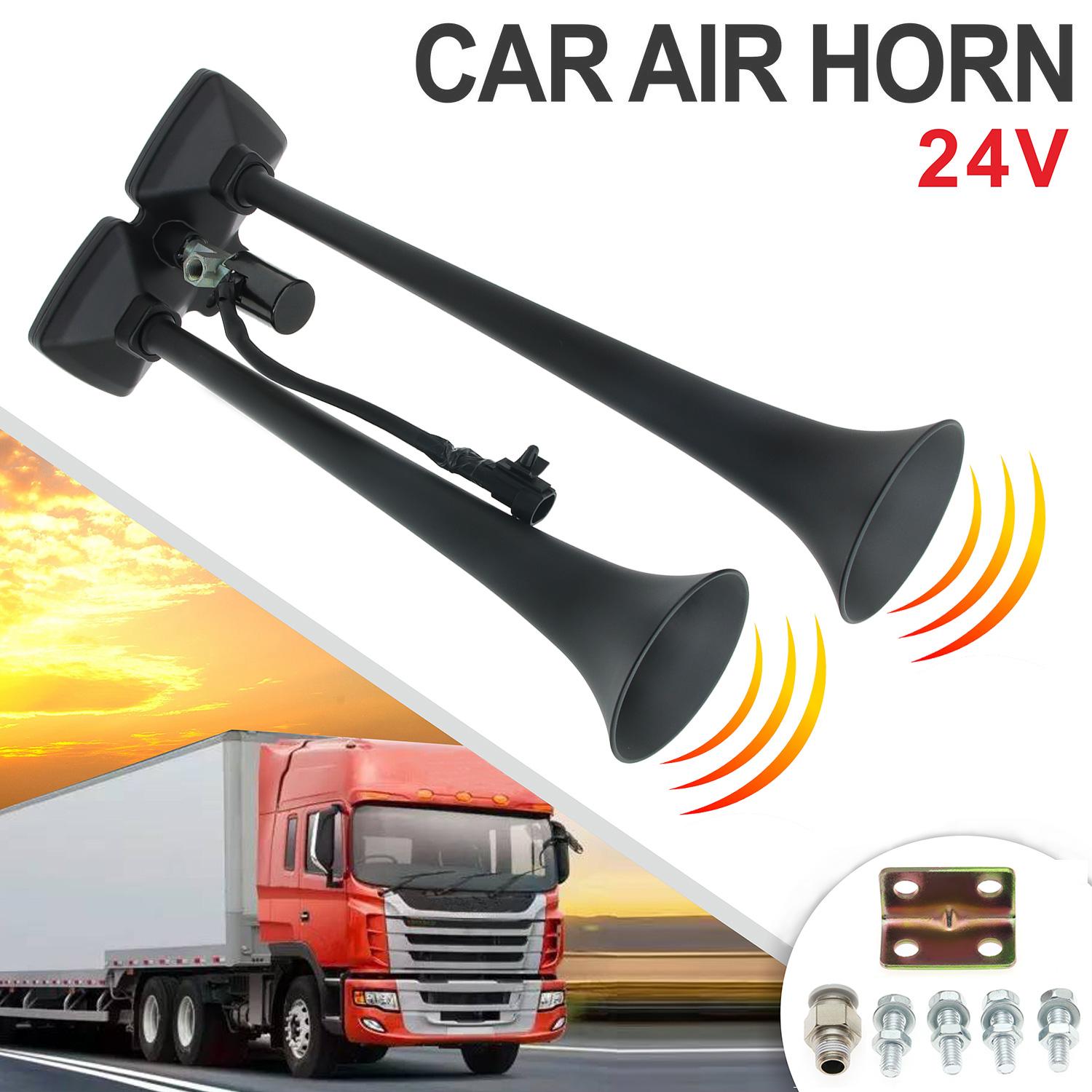 Dual Trumpet Super Loud Air Horn Electric Horn Siren Loud Speaker For Car Truck Compressor Auto Horn Speaker 24V Car Air Horn 24V