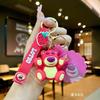 Minnie Lotso Strawberry Bear Key Chain Exquisite Cartoon Doll Figure Cute Anime Schoolbag Pendant Decoration Small Gift