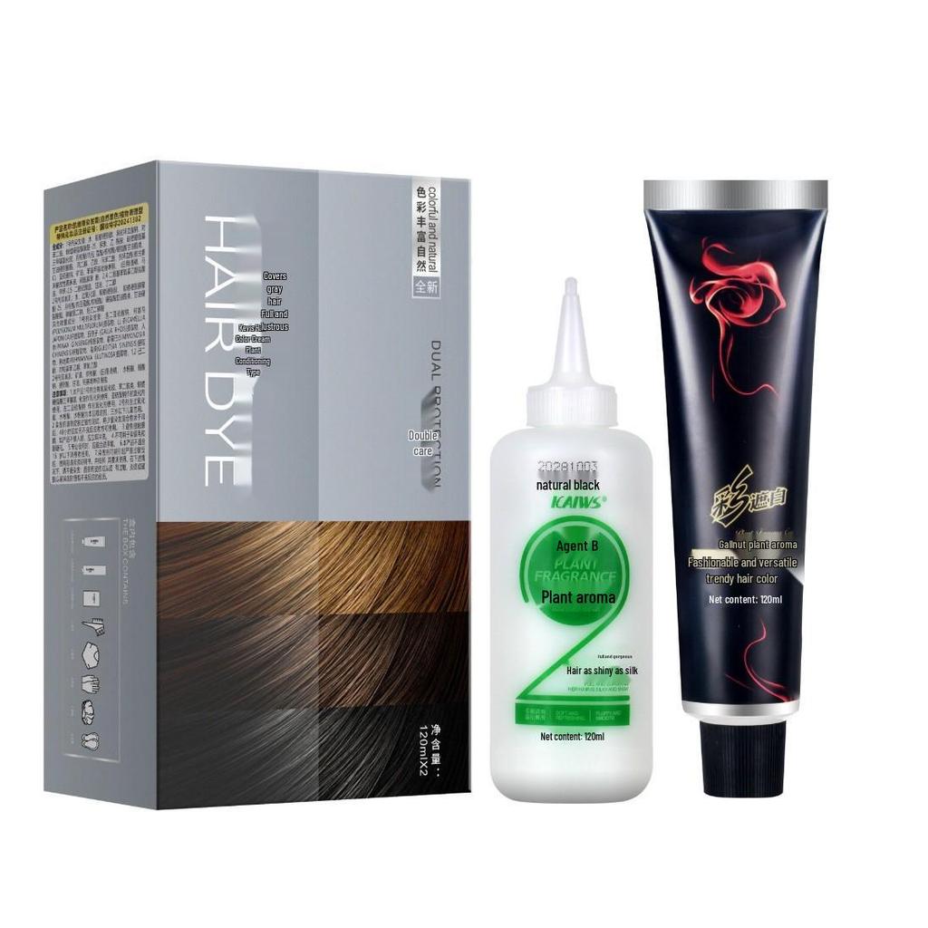 Kevis Hnědá Barva na Vlasy v Krémové Formě pro Krytí Šedin, Pro Domácí Použití, Rostlinná Formule