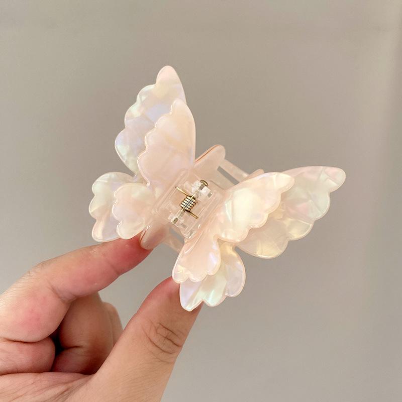 Fairy Butterfly Hair Claw French Retro Acetate Crab Hair Clip Sweet Princess Shark Clip For Women Girl Hairpin Hair Accessories
