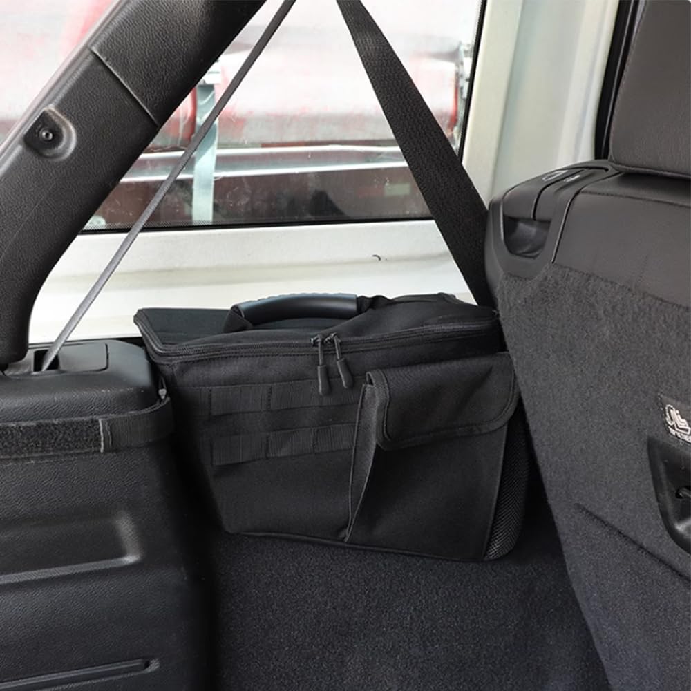 YOCTM Trunk Side Storage Bag for Jeep Wrangler JK JL JLU 2018 2019 2020 2021 2022 2023 2024 Tail Box Rear Suitcase Side Storage Case Tool Storage Bag