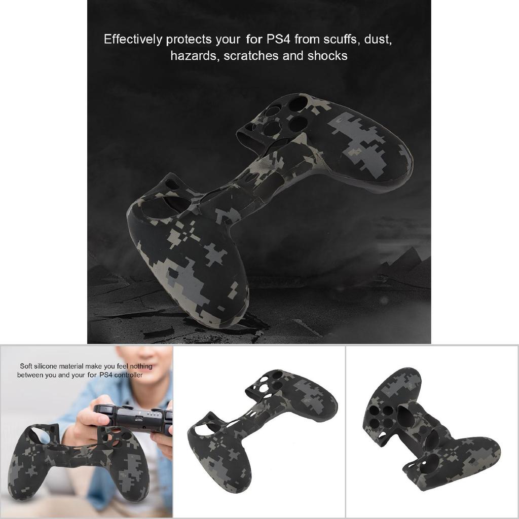 Soft Silicone Sleeve Dustproof Case Handle Cover For PS4 Controller Gray