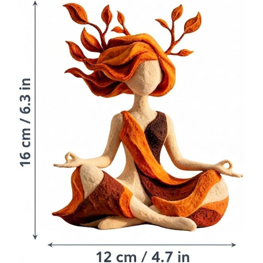 Mindfulness Abstracte Yoga Beeldje Hars Woondecoratie Standbeeld Bureau