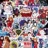 75pcs Evangelion EVA Rei Asuka Stickers Anime Cool Cartoon Decals DIY Water Bottle PVC Waterproof Skateboard Sticker Toys Gift
