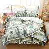 Dolar Beding Set Single Twin Ful Quen King-Sized Dimensionsd Dimensions Bed Linen Set Aldult Kid Bedrom Duvetcover Sets 3D Print Money bed shet set
