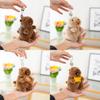 Marmota Key Plush Chain Pendant With Sound For Backpack Decoration And Idea Gift