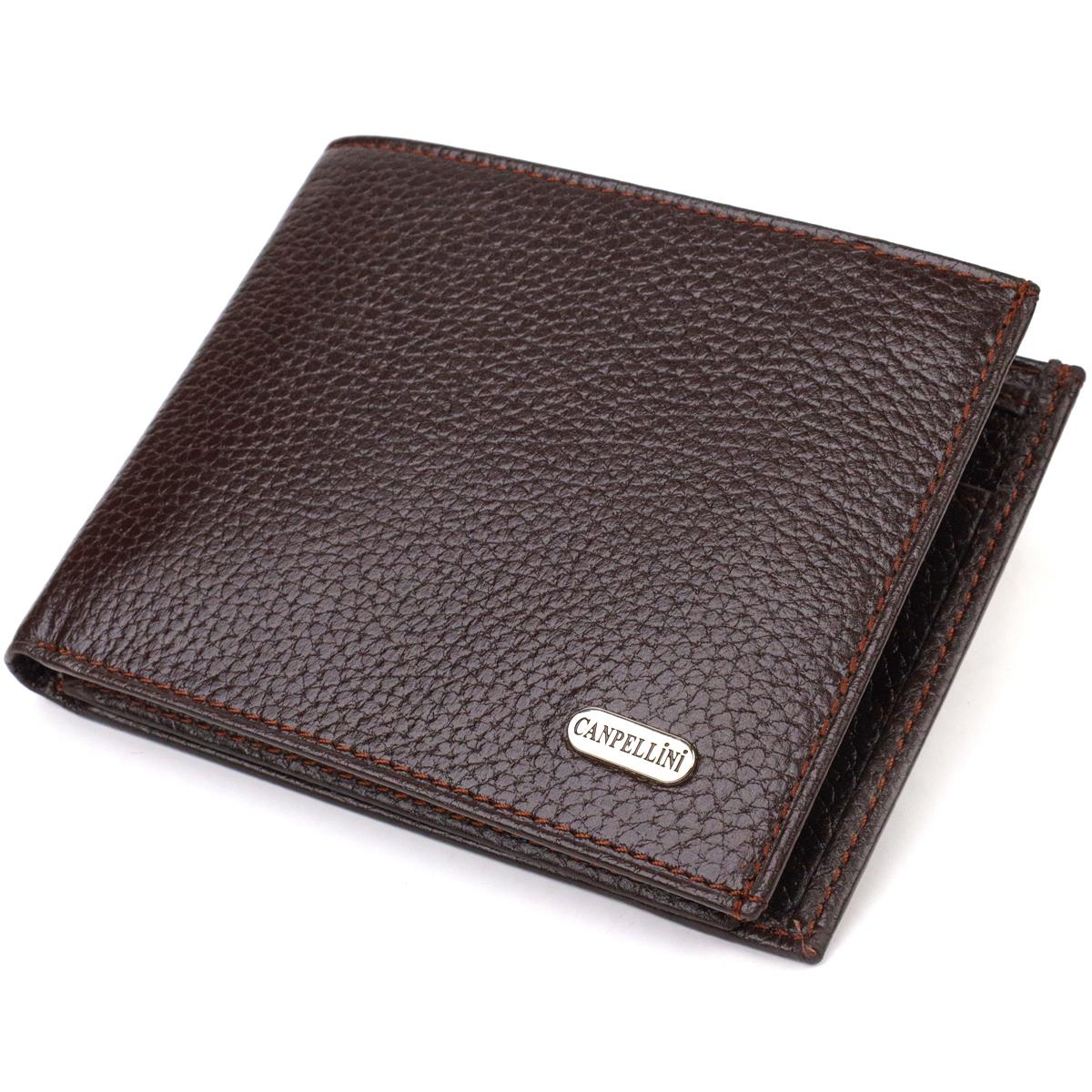 

Стильний гаманець для чоловіків з натуральної шкіри CANPELLINI 21923 Коричневий
