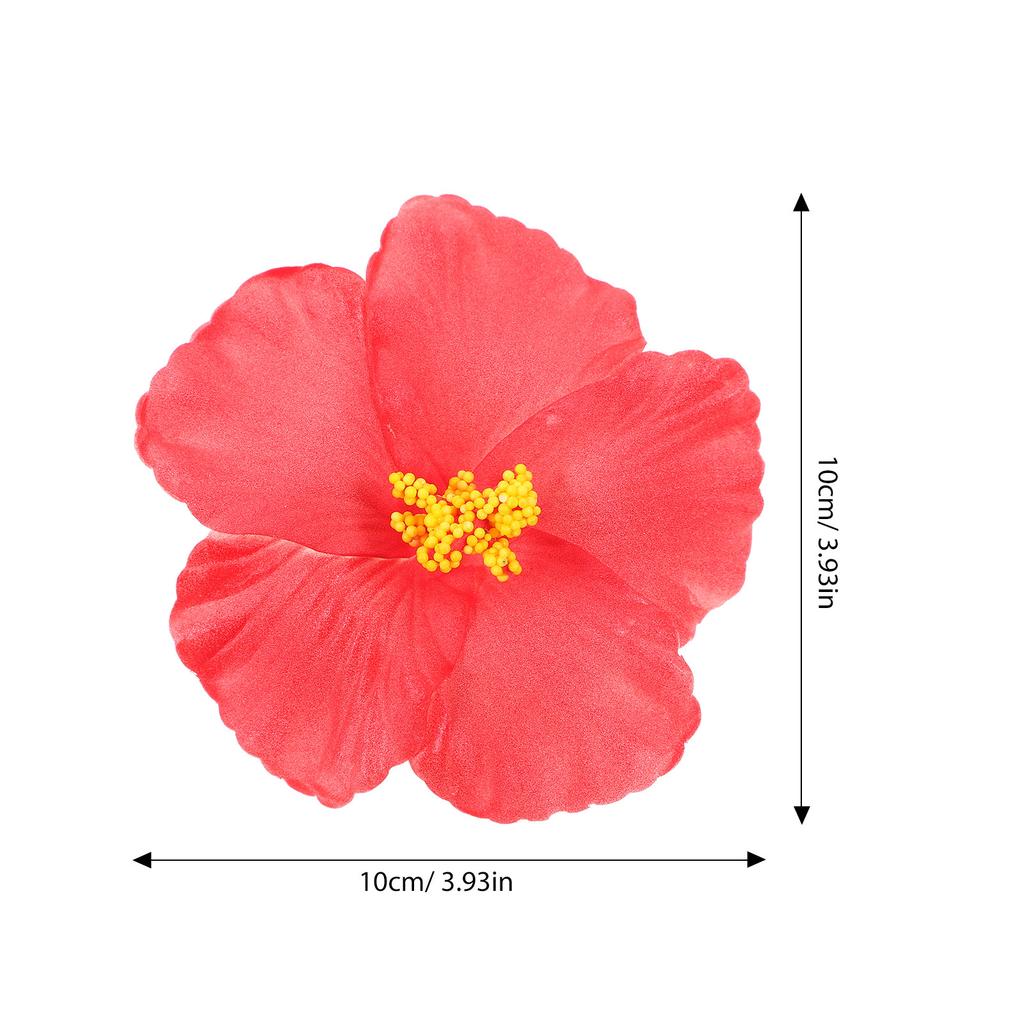 10Pcs Hibiscus Flowers Artificial Hawaiian Eva Material DIY Party Decoration Photography Prop Tropical Wedding Luau Supplies