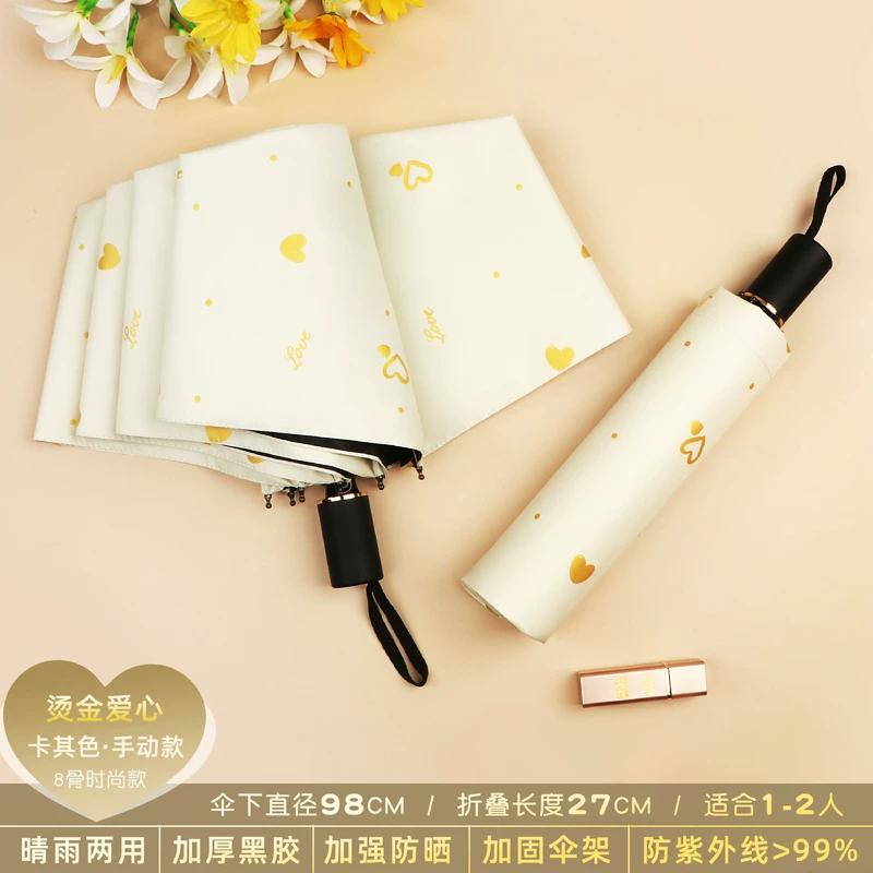 Ombrello da Bambina Carino con Stampa Pois Pieghevole Protezione Solare UV Automatico Pioggia e Sole Doppio Uso Ombrello da Sole