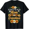 Blessed To Be Called Mom And Grandma Shirt Cute Sunflower Gift Unisex T-Shirt