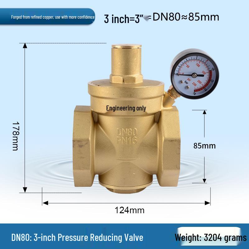 Adjustable Brass Water Pressure Reducing Valve for Heaters & Purifiers