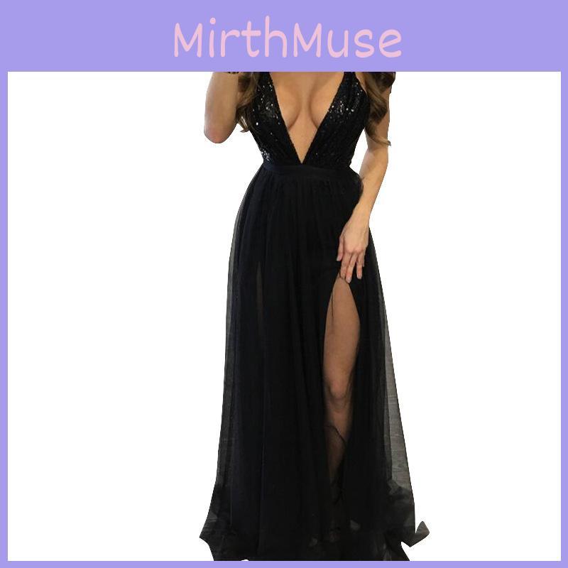 Elegantes Damen-Party-Träger-Abendkleid mit tiefem V-Ausschnitt und atemberaubendem rückenfreiem Design