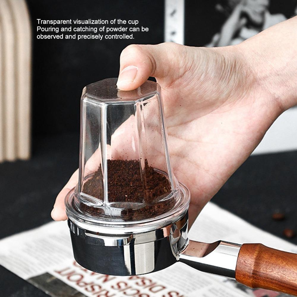 Antistatic Coffee Dosing Cup Transparent Portafilter Dosing Cup Espresso Machine Accessories 58mm