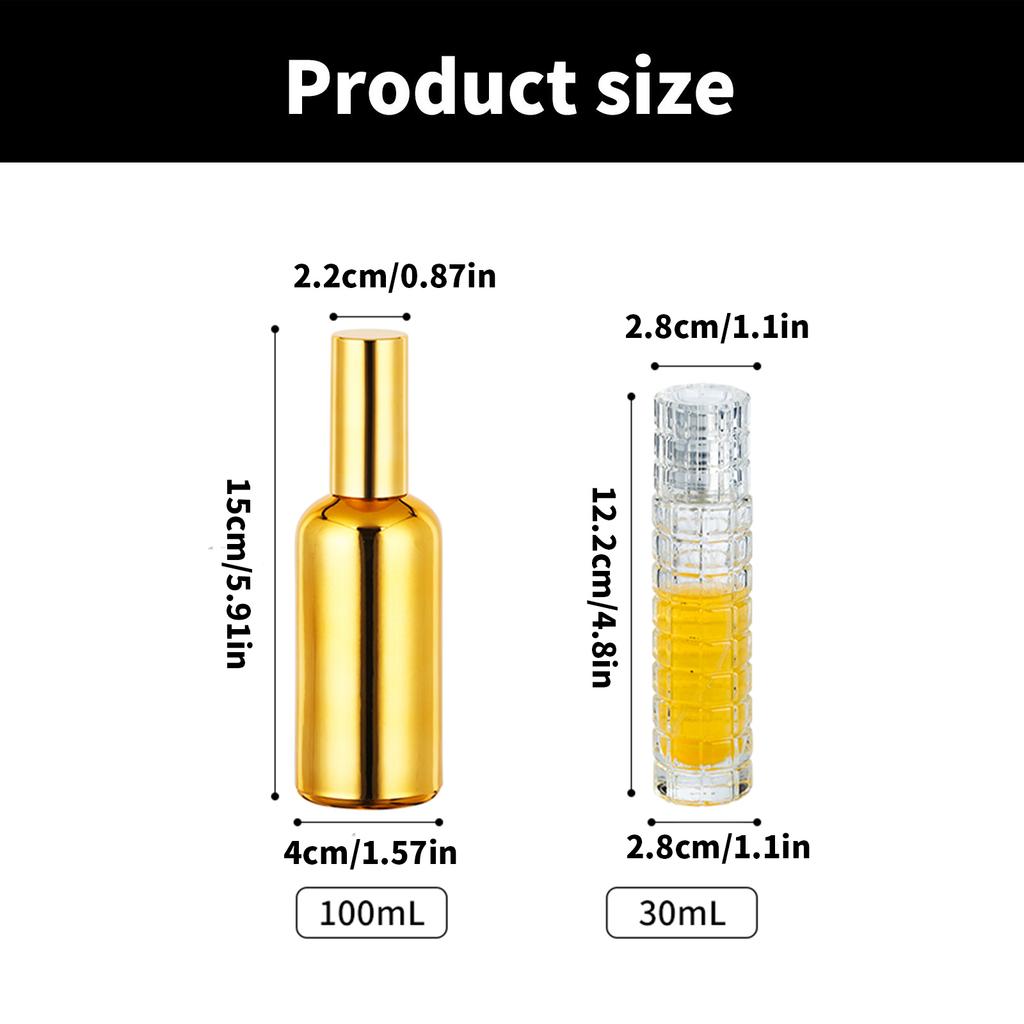 2pcs Refillable Cocktail Atomizer And Olive Oil Sprayer Bottle 30ml Crystal Glass Bottle Perfect For Home Bar Use