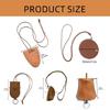Stylish Leather Glasses Storage Bag Pendant Necklace Keychain Hanging Accessory Elegant Bags with Protective Flap