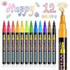 12Pcs Soft Color Marker Highlighters Set With Friendly Materials School Classroom Organization Tools For Note Taking
