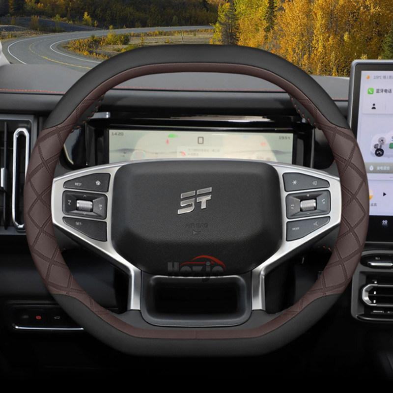 Leather Car Steering Wheel Cover for Jetour T2 T1 2024 2025 2026 Accessories