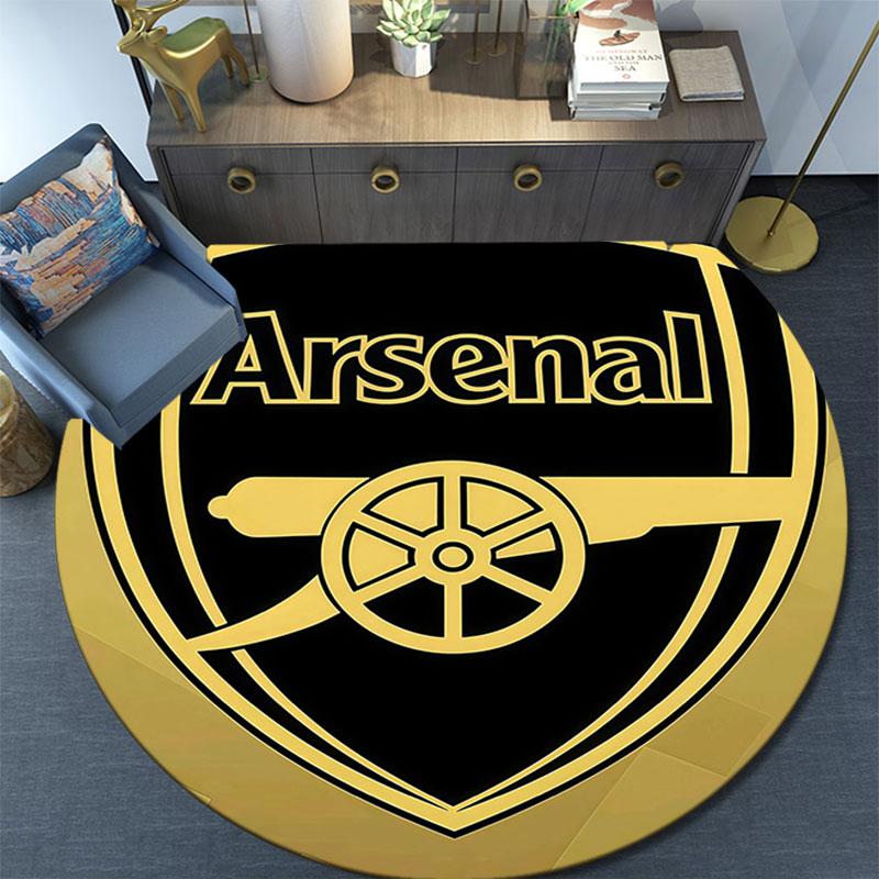 Arsenal Pattern Round rug,Carpet Rug for Living Room Bedroom Playroom ,Non-slip Floor Mat,Holiday Gifts and Birthday Gifts.