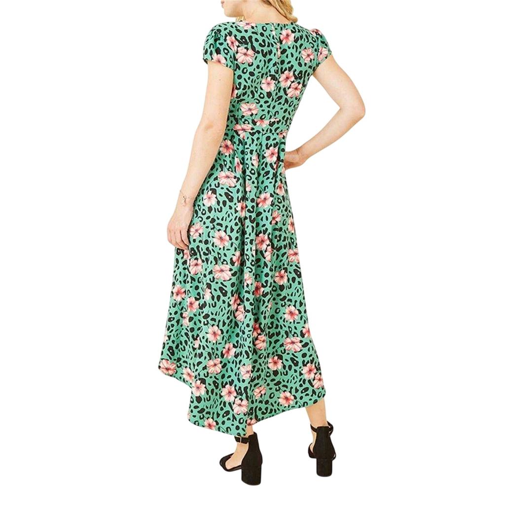 Mela London Womens/Ladies Animal Print Flutter Wrap Dress