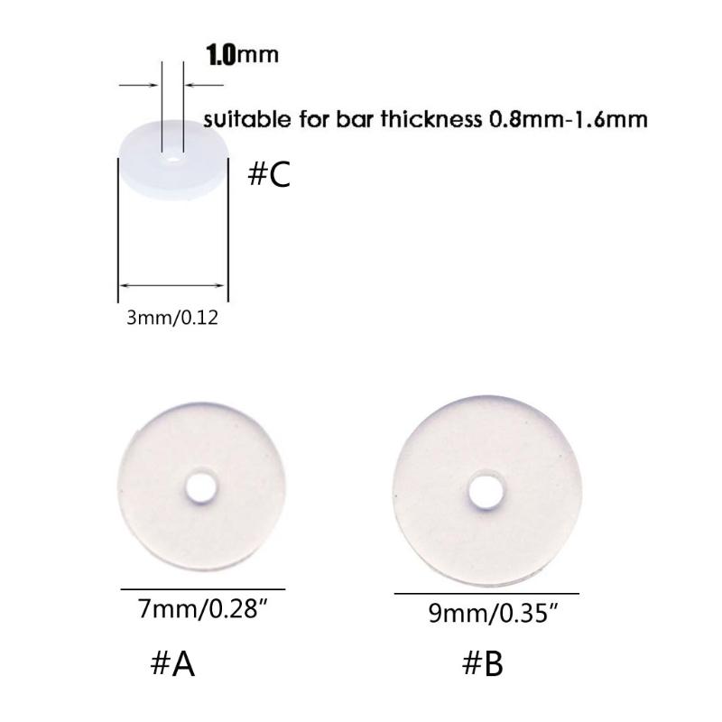 Piercing Healing Silicone Discs Flexible Anti Hyperplasia Saucer Prevents Irritation Inflammation Drilling Ear Stud Ring