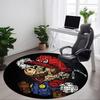 1pc Mario Gamer Console Office Round Area Rug, Indoor Mat Suitable For Office, Under Office Chairs Bedroom Living Room Home Decor, Room Deco
