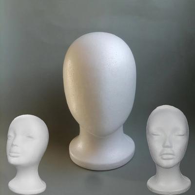 Female Styrofoam Mannequin Manikin Head Model Foam Wig Hair Glasses Display Multipurpose Faceless Cosmetics Display Stand