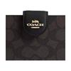 New COACH SignatureCanvas High Quality Leather Wallet Medium Size Women's Walnut Wood With Black Accents CW786-IMXAQ