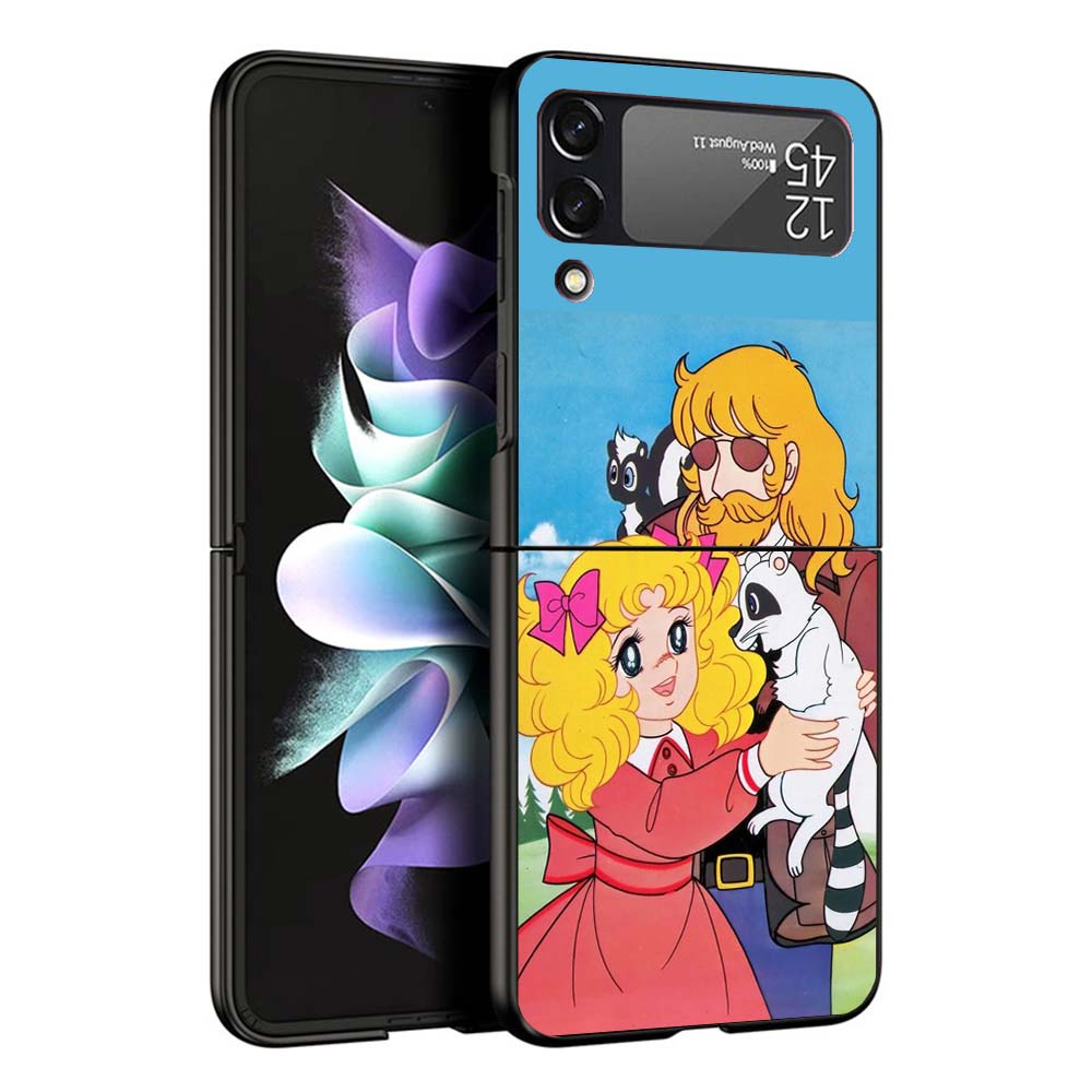 Candy 90s Anime Phone Case For Samsung Galaxy Z Flip7 Flip6 5G Flip5 Flip4 Flip3 ZFlip 7 6 3 4 5 Shockproof Back Cover Galaxy Z