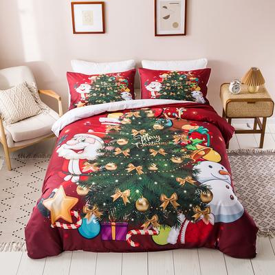 Christmas Duvet Cover Bedding Set 200x200 Double King Queen Single Size 2 People 220x240 White Nordic Bed Cover 135 Quilt Cover