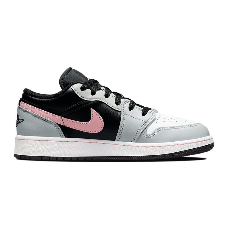 Jordan 1 Niskie 'Black Grey Pink' GS 553560-062