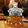 Bottiglia di Vetro Bulldog per Whiskey Caraffa Liquore Bulldog Per Vino Whiskey Erogatore Alcolico da Collezione Decorazione per la Casa