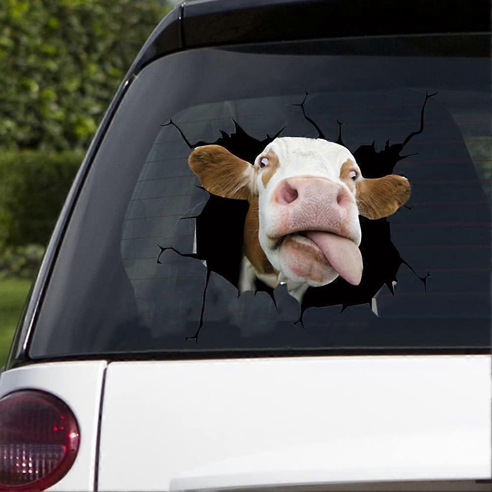 4pcs Car Simulation Animal Sticker,3D Funny Animal Stickers Car Body Scratch Stickers for Vehicles Automotive Van Trucks Laptop