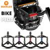 BUCKLOS Mountain Bike Pedals MTB Non-Slip Platform Pedals with Reflectors DU Bearings 9/16" Pedal Aluminum Alloy Bicycle Parts