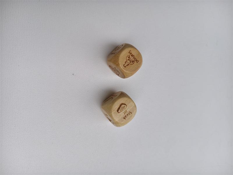 Beech Wood Twelve-Sided Decision Dice for Food, Activity, Movie, and Date Night