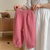 Kids Clothing Summer Thin Solid Color Anti Mosquito Pants Baby Boys Girls Loose Casual Trouser Simple Fashion Bloomers