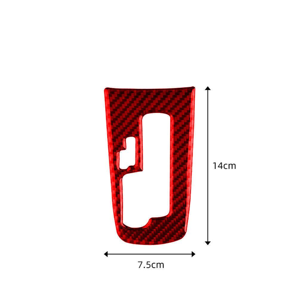 Red Carbon Fiber Interior Gear Shift Cover Trim For Chevrolet Cruze 2009-2015