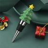 Reusable Christmas Wine Bottle Stopper Vacuum Sealed Christmas Bottle Sealing Plug  Holiday Party